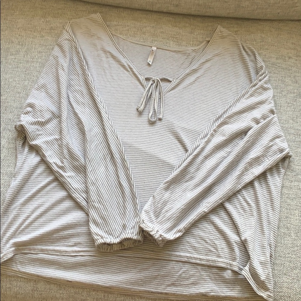 Long sleeve striped top